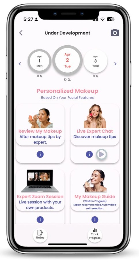 Personalized makeup App