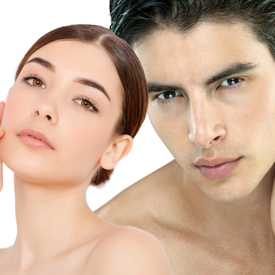 Woman and men model 