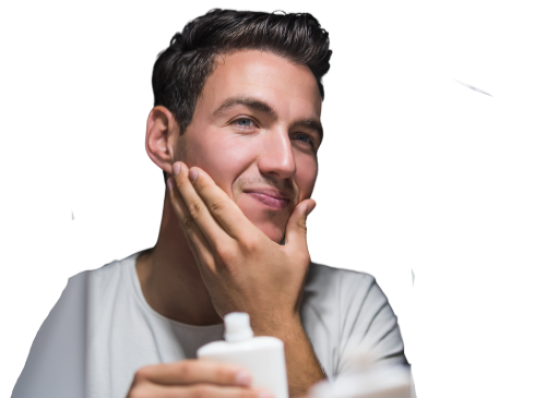 Men with clean shave hacks