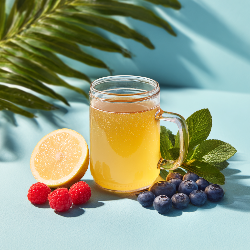 Hydrating drink supporting skin health and collagen production